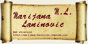 Marijana Laninović vizit kartica